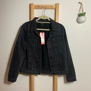 Black denim jacket